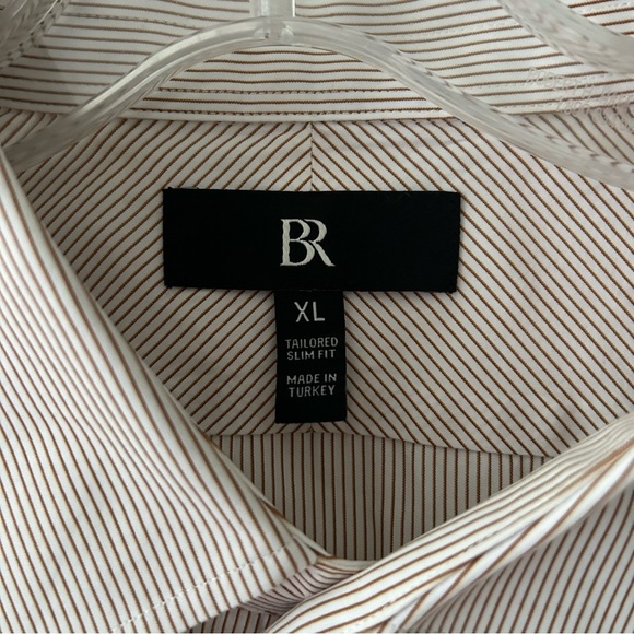 NWOT Banana Republic Striped Button Down Dress Shirt Tailored Slim Fit - Picture 2 of 6